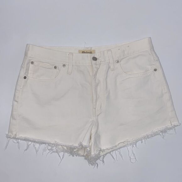 Madewell Relaxed Denim Shorts in Tile White Women’s Size 30 - Picture 4 of 14